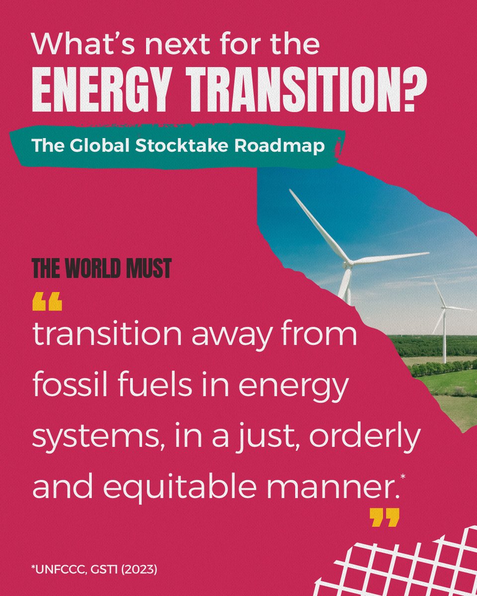 What's next for the energy transition? 🌎 ⚡️ #COP28 concluded with a historic agreement to “transition away from fossil fuels.” To course-correct following the #GlobalStocktake, a fossil-fuel phase out is necessary. Learn more: climateworks.org/blog/whats-nex… #iGST