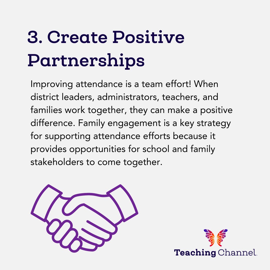 TeachingChannel's tweet photo. The key to addressing chronic absenteeism lies in transforming our approach from punitive measures to collaborative partnerships.
Read on to learn about 3 strategies to support improved attendance in your school community: https://t.co/iGbFpj8o2L.
#edchat #studentabsence https://t.co/Vhstxk6MKX