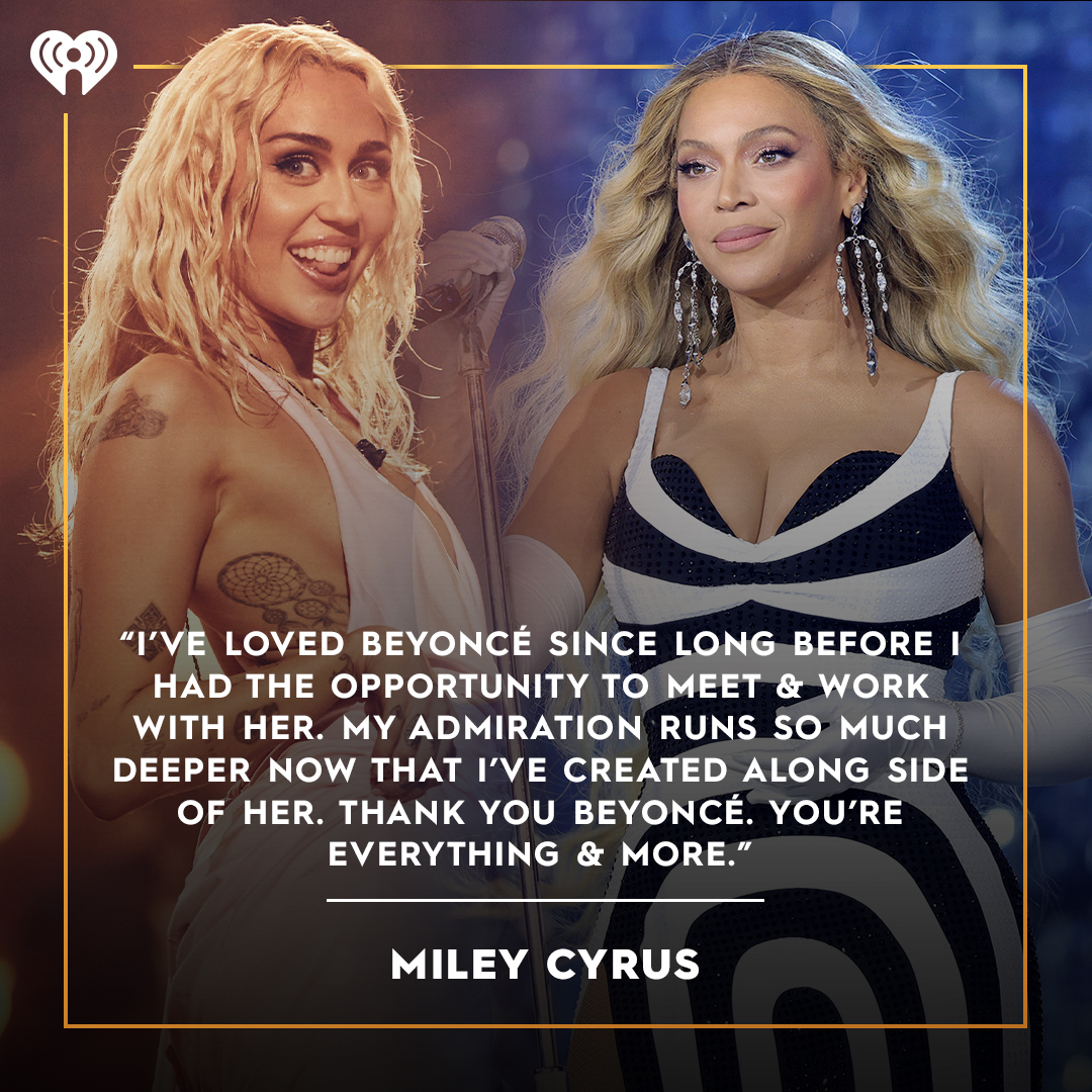 This collab is EVERYTHING 🙌 @MileyCyrus Listen to #COWBOYCARTER and @Beyonce Radio: ihr.fm/BeyonceX