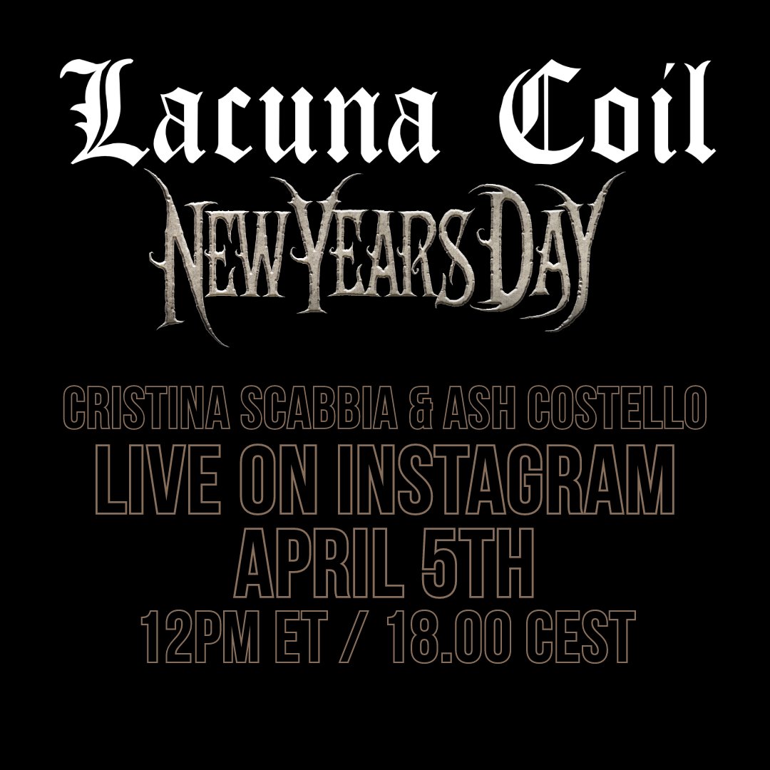 SAVE THE DATE: Friday, April 5th at 12PM ET / 18.00 CEST / 5PM GMT / 9AM PT @MissScabbia and Ash Costello will be LIVE on Instagram, don't miss it!! In the meantime... use the box in our stories to send your questions! 👇 instagram.com/lacunacoiloffi…