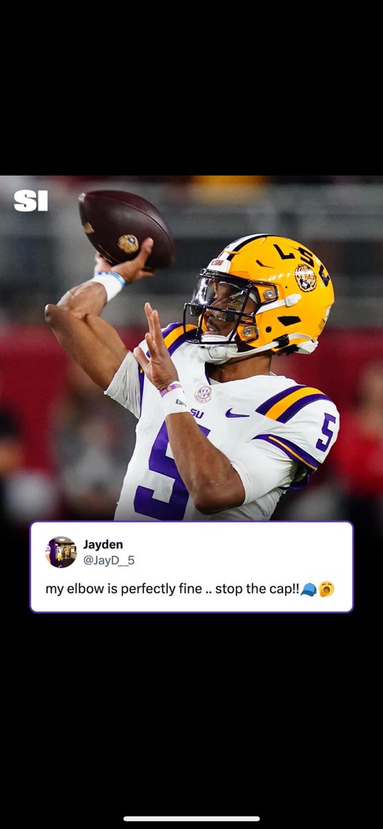 MikeyDahlman's tweet image. Bros elbow said, out loud “I don’t feel well” 

#2024draft #LSU
