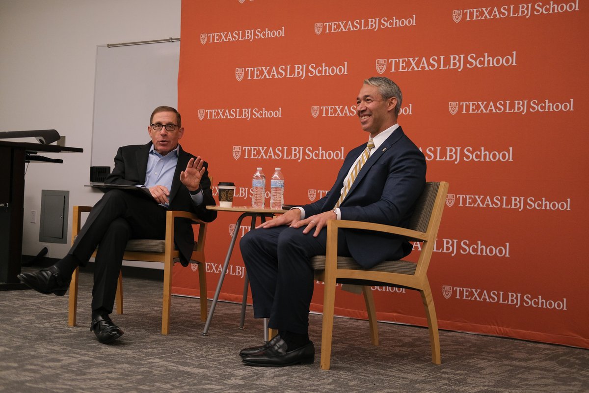 Always a pleasure visiting @evanasmith and the brilliant minds of @TheLBJSchool. Thank you for inviting me to discuss legacy initiatives and the work that remains for my final term as mayor.
