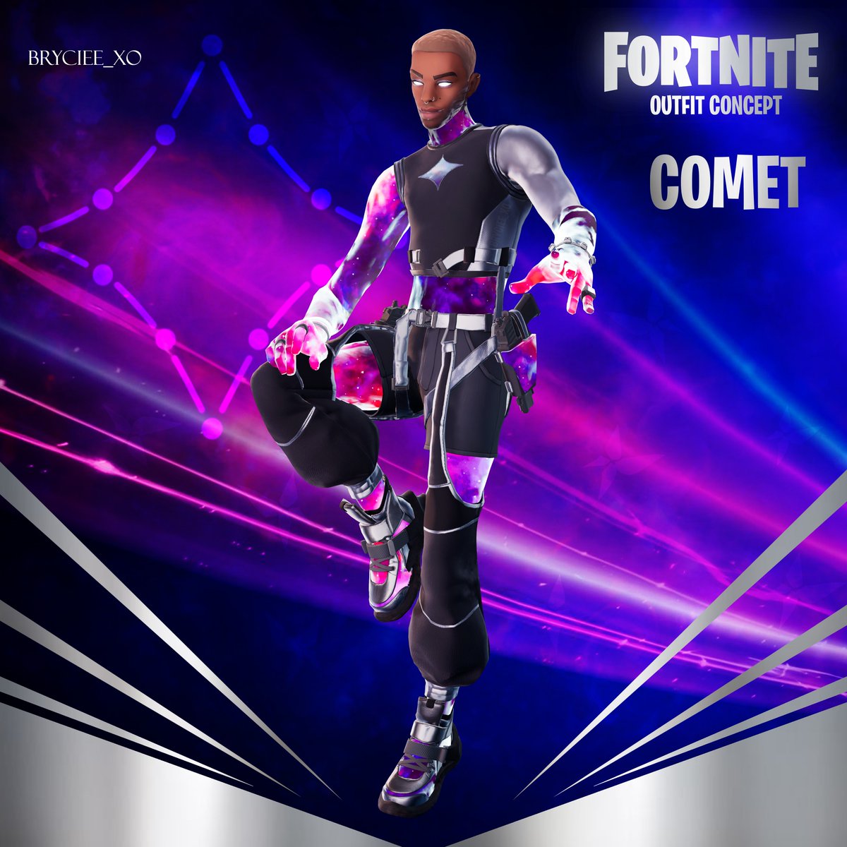 ✧ Comet ✧ He's back with a whole new look ✨🌌 #FortniteArt #FortniteConcept #FortniteMythsandMortals