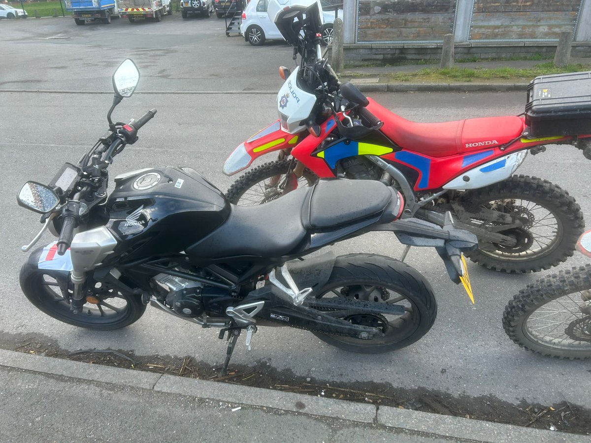 We seized this bike from Wakefield yesterday due to a lack of insurance or licence. Rider reported to court.