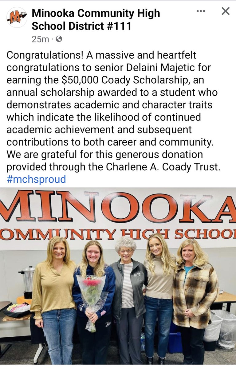 Congratulations to Delani Majetic on receiving the prestigious Coady Scholarship. Delani was the coach's right hand this season. She is a special person with a great future ahead of her!