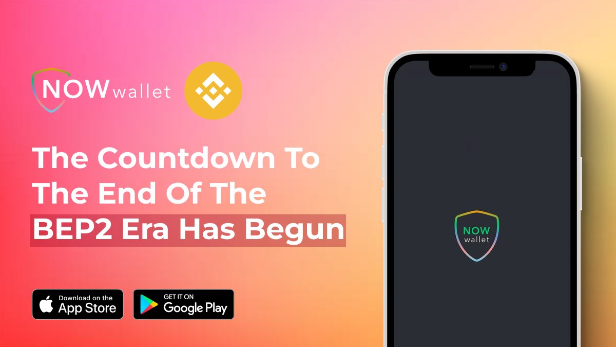 ⏰The countdown to the end of the #BEP2 era has begun! As BNB Beacon Chain (BEP2) network prepares to say goodbye, NOWWallet is gearing up for an epic transformation ⚡️Get set for an exhilarating journey with our upcoming $BSC staking feature! Stay tuned for more updates