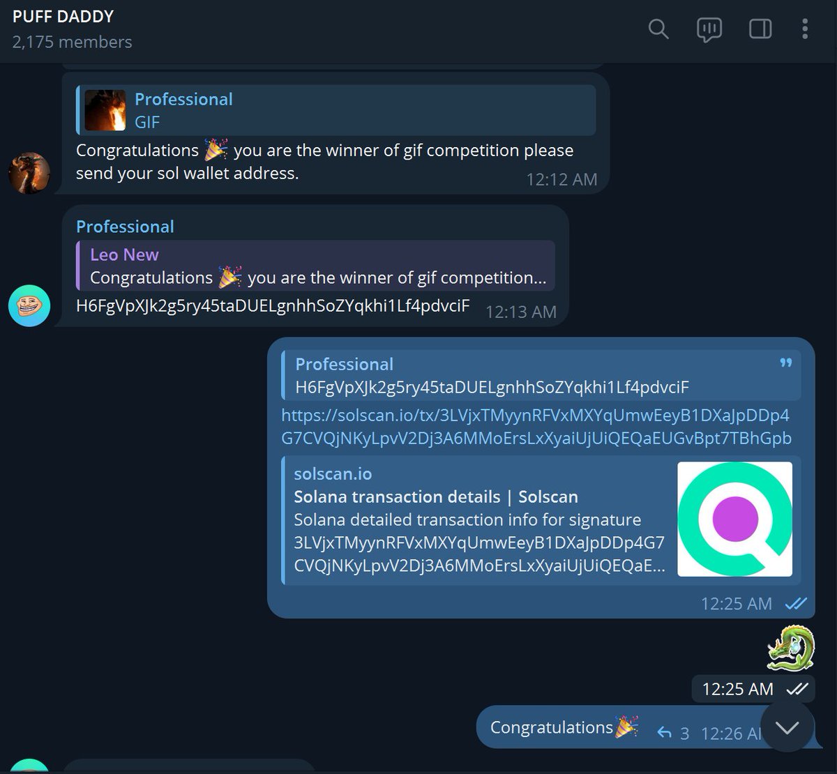 Our #GIF contest winner from the #Telegram Puff Daddy group.🥳 #memecoin  #YearOfTheDragon https://t.co/os8QwHaldW