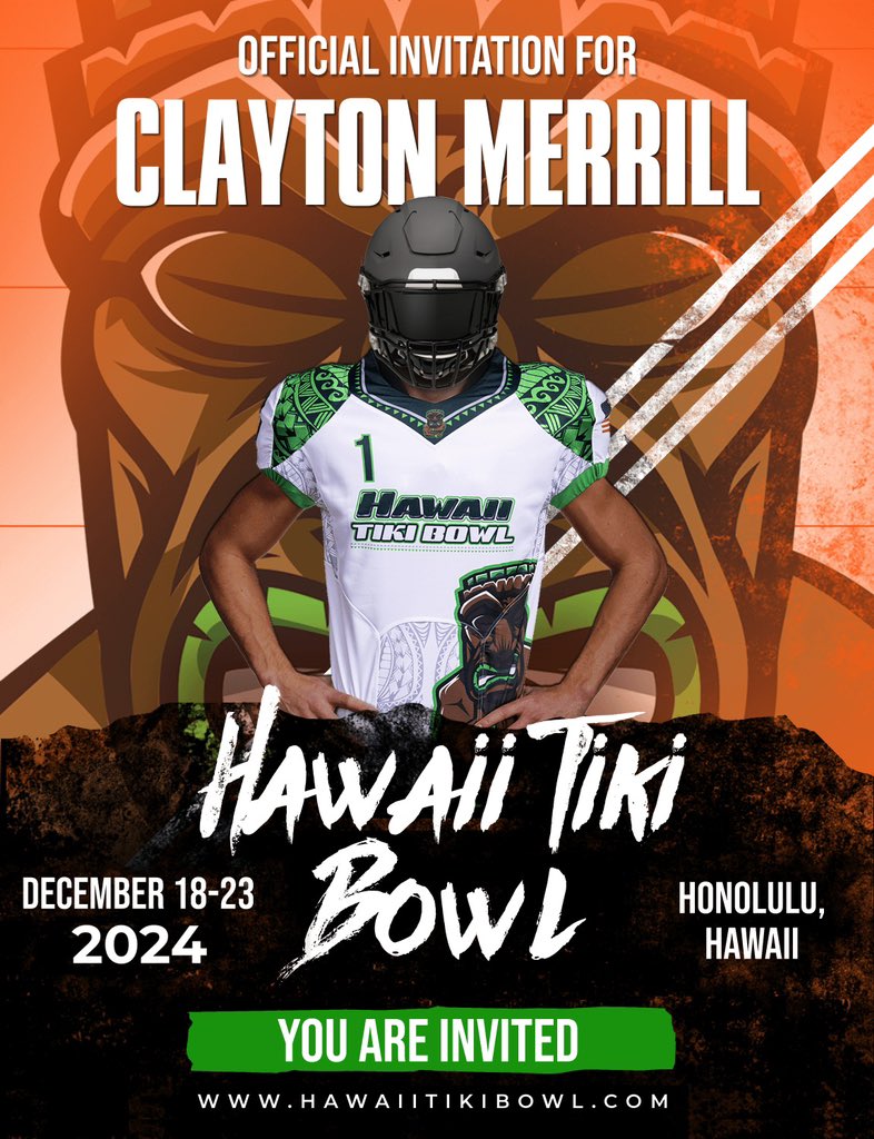 Very thankful to be invited to the Hawaii Tiki Bowl in Honolulu Hawaii‼️@wcsBHSge