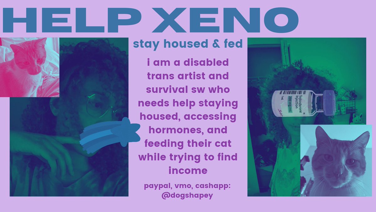 hi, im posting my gofundme 🙇 i might barely be able to pay rent on credit but i will have nothing after that & worse debt. i need to ensure i can feed my cat, pay bills, & refill HRT! next month i face immediate threat of homelessness gofund.me/68cc75cb