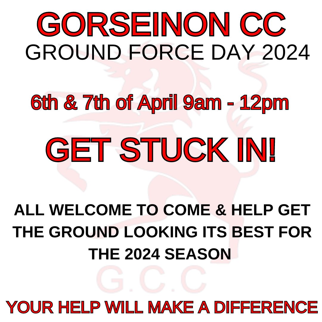 Our ground force day is next weekend 🧹🛠️ Everyone is welcome to come and give us a hand! Get the ground and club facilities ready for the season ahead! #uppagors #getstuckin