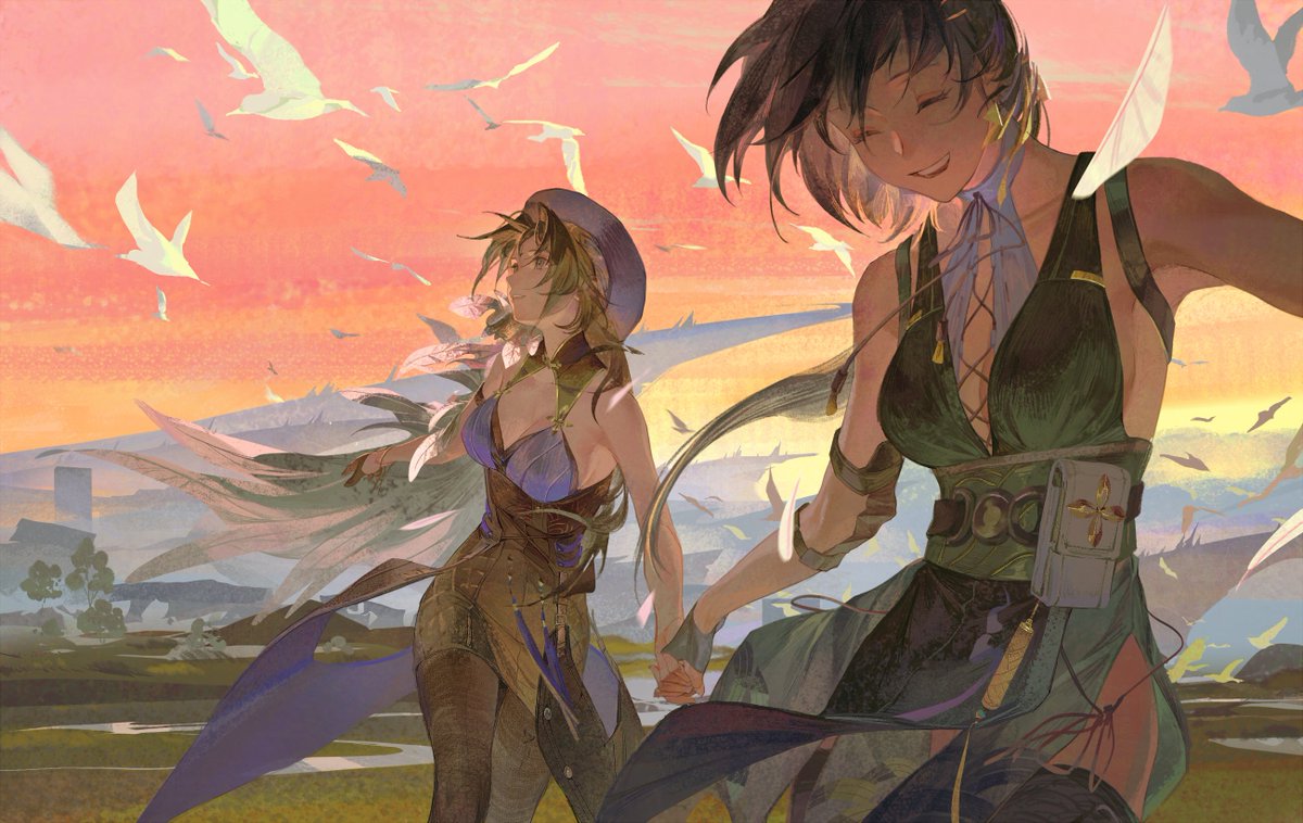 Luckyia's tweet image. While chasing the sunset, we received a surprise invitation from another world! A journey awaits! @Rikom03351553
#WutheringWaves #WutheringWavesPreRegistration