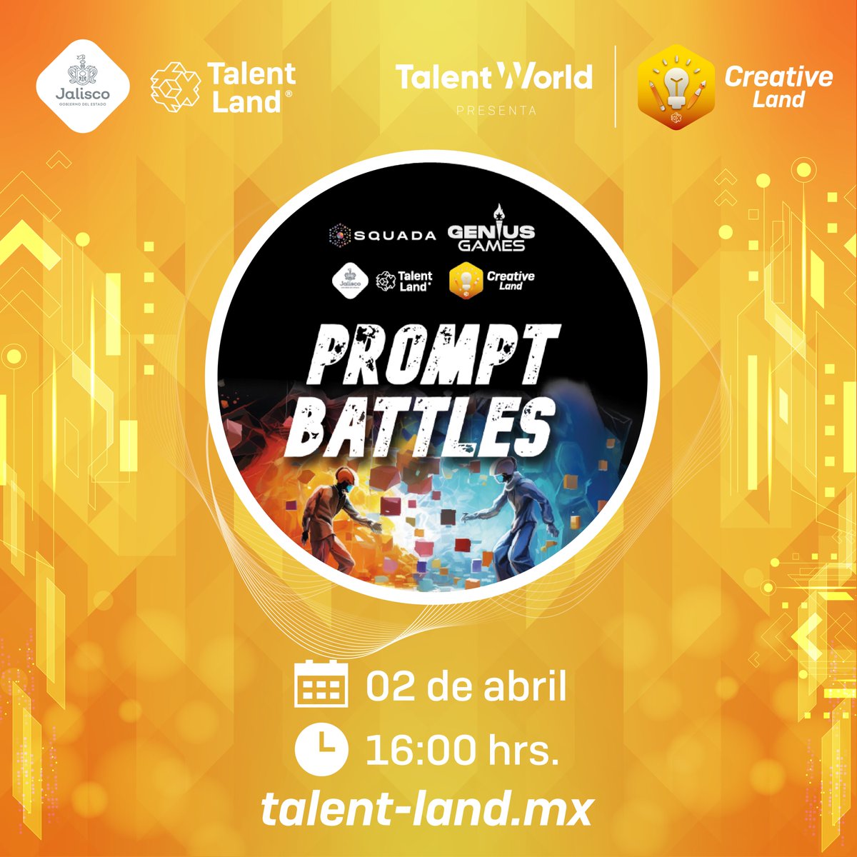 ¡Emocionado de anunciar mi participación en Jalisco Talent Land 2024! Daré una plática y workshop, además, se llevará a cabo el siguiente torneo de Prompt Battles! 🚀 #TalentLand2024 #InteligenciaArtificial
talent-land.mx