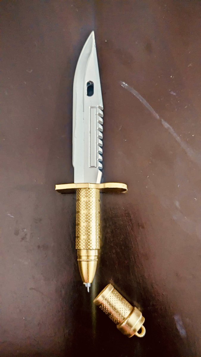 When you take ‘the pen is mightier than the sword” too seriously 😂😄