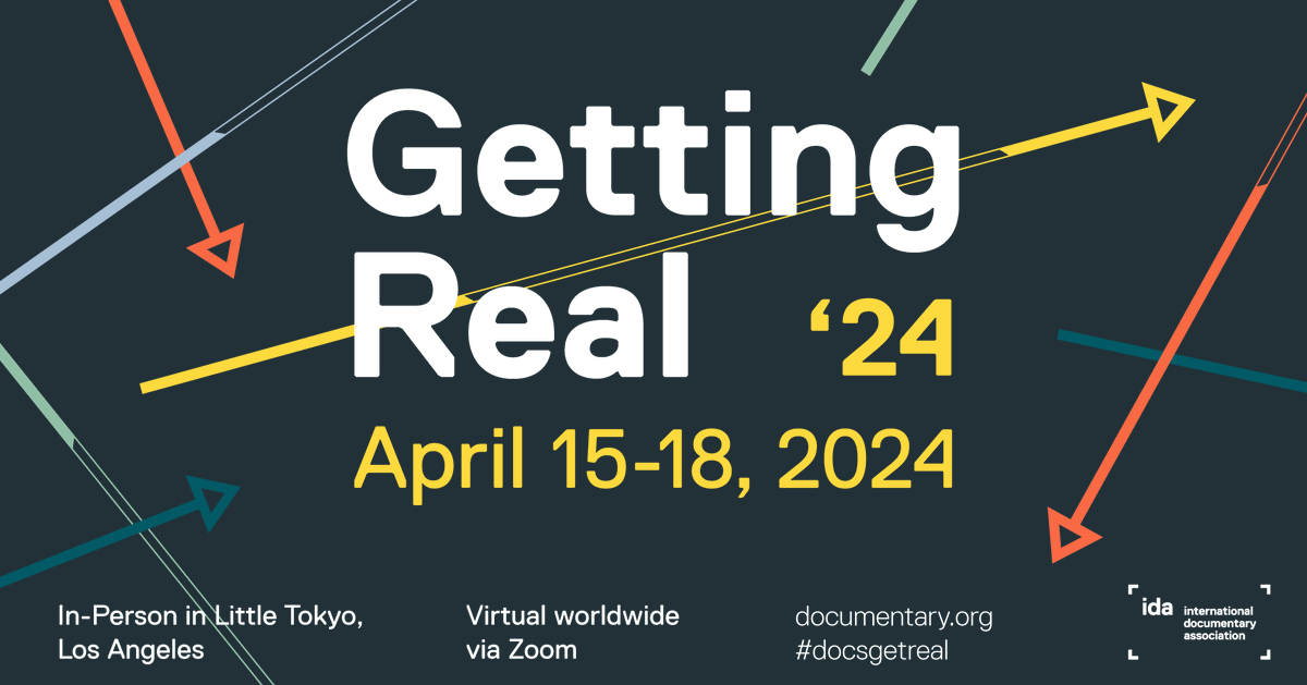 Join @IDAorg’s biennial documentary conference, Getting Real, April 15-18 in LA or virtually from anywhere in the world. The hybrid event celebrates a decade of the largest peer-to-peer gathering of its kind in North America. Register by April 9: documentary.org/gettingreal24/…