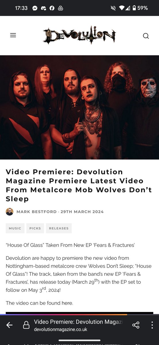 Our new video House Of Glass is being premiered over at <a href="/DevolutionMag/">Devolution Magazine</a>

shorturl.at/nrAB2

#metalcore