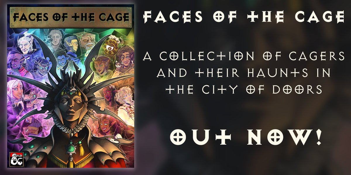 Faces of the Cage - a Planescape Anthology introducing 16 NPCs and their haunts in Sigil, the City of Doors. VVV Out Now on @dms_guild! VVV dmsguild.com/product/475903… #DnD5e #Planescape #DMsGuild