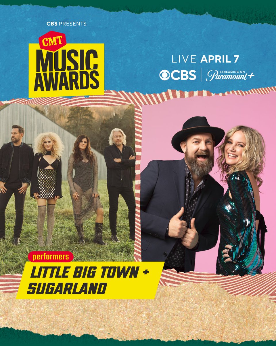 Sharing the stage with some of our longtime friends next weekend at the #CMTAwards! It’s going to be a special night. Tune in April 7 on @CBS.