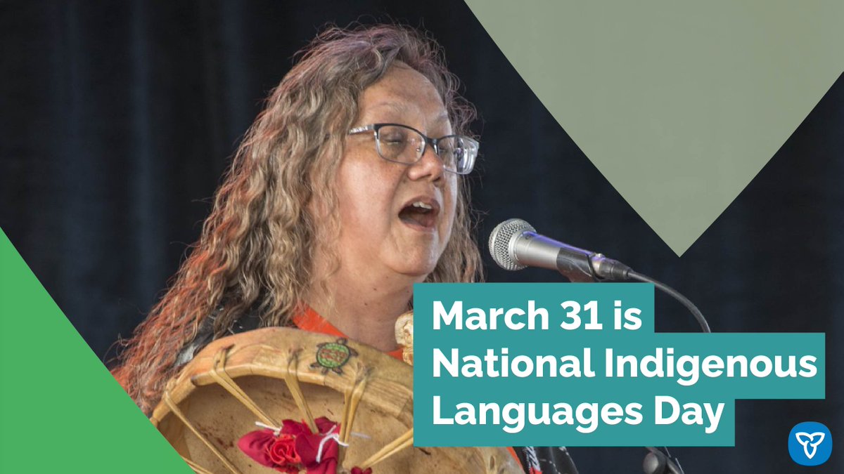 March 31 is National Indigenous Languages Day, when we honour and celebrate the importance of Indigenous languages. #DYK? There are over 70 different Indigenous languages spoken across Canada, including at least 7 in Ontario. #NationalIndigenousLanguagesDay