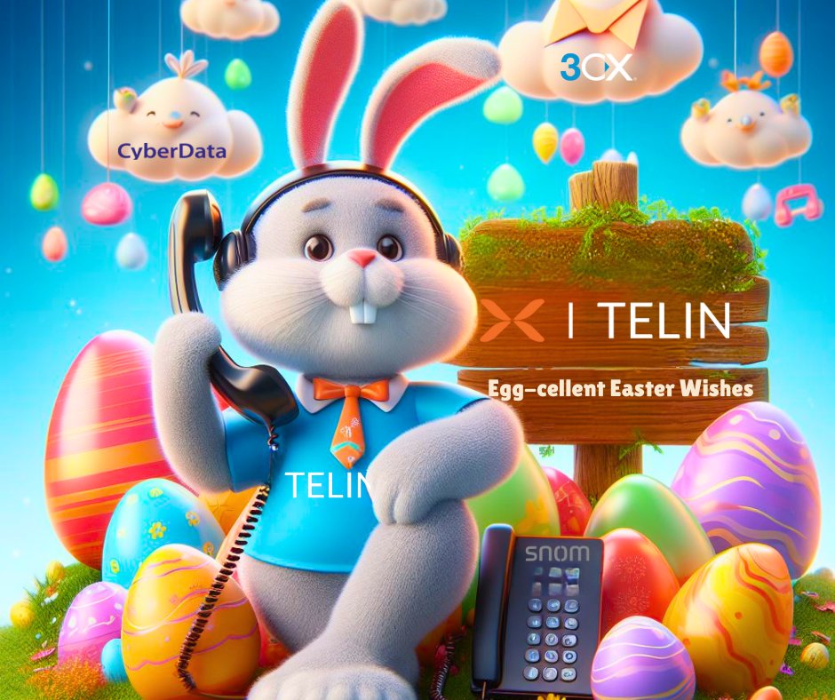 TelinGlobal's tweet image. 🐰 Hoppy Easter from the Telin crew, where we&apos;re egg-cited to &quot;connect&quot; you with the best Easter wishes! 🥚 As the &quot;egg-sperts&quot; in #unifiedcommunication , we promise to deliver more than just chocolate eggs - we&apos;ve got #3CX phone systems, SIP #trunking, and cloud #hosting galore!