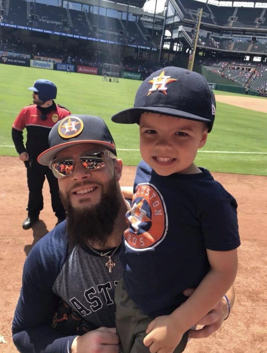 Love this pic of my lil dude, with Dallas Keuchel, at his first MLB game. He was 4 then. Now he’s 10 & becoming a pretty good pitcher himself.