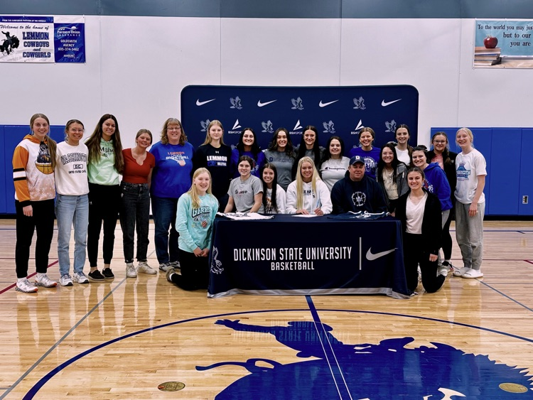 LemmonSchools's tweet photo. 📝 Papers are signed 📝 
  🦅 Dickinson State 🏀 
         Congrats Allie!!! https://t.co/o4kKYM1qc9