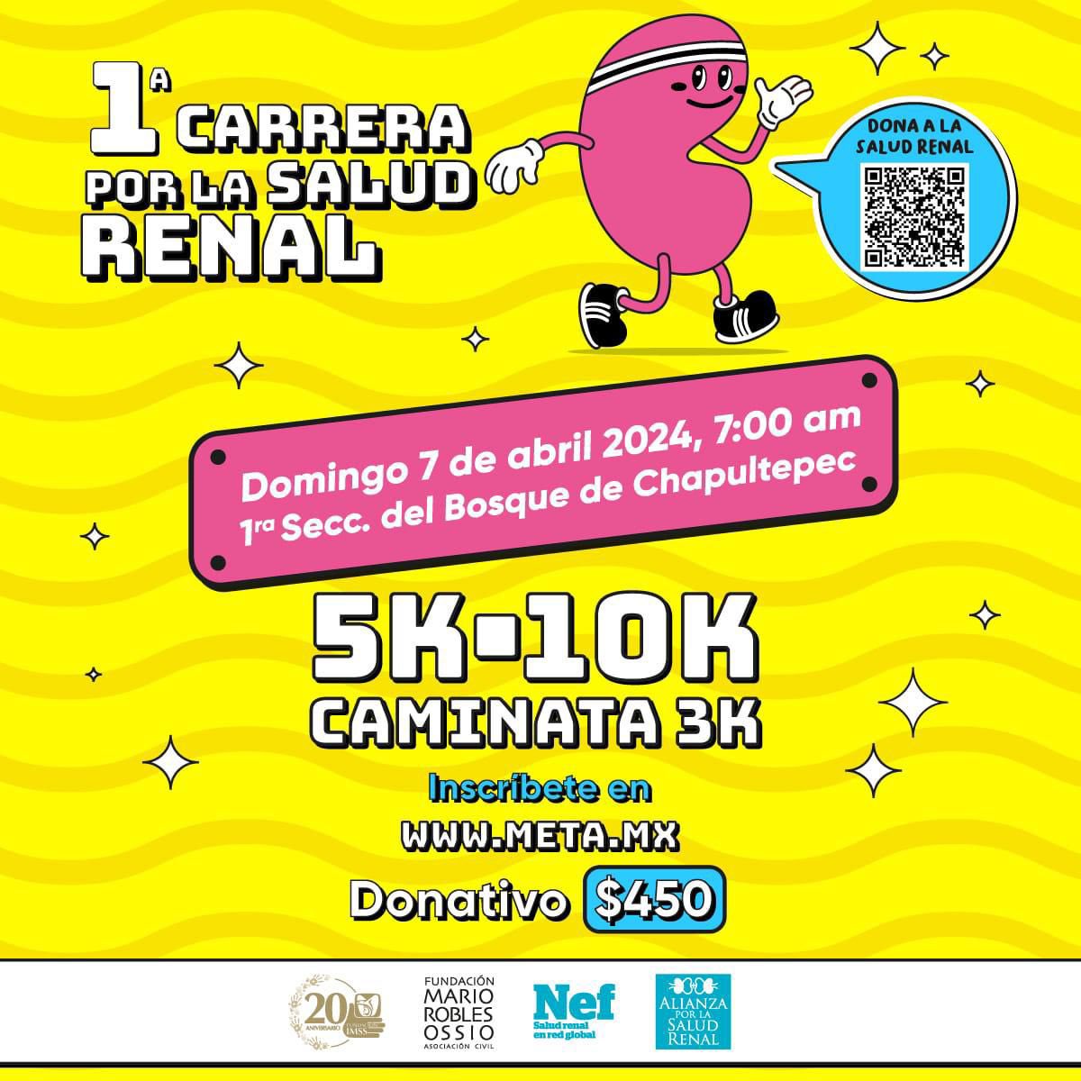 DanielaRued's tweet photo. Amigos los invito a participar este 7 de abril a la Primera Carrera por la Salud Renal, organizada por 
@FundacionIMSS y @MetaSportsM, en colaboración con la Fundación #MarioRoblesOssio, 
@alianzarenal y @misaludrenal

En  #cdmx🫶🏻 https://t.co/qeB8z37uh8