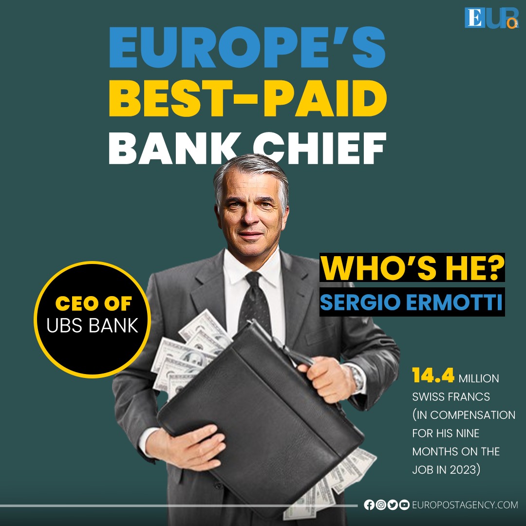 #SergioErmotti: #Europe's Bank Chief, Leading with Top-Paid Flair at #UBS!
#Europost
