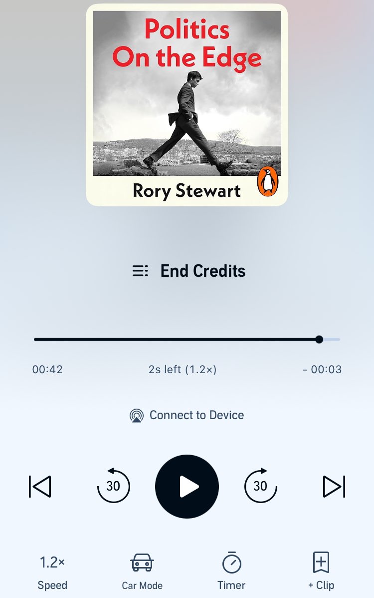 Finished this by @RoryStewartUK! Such a great book to listen to specially at a time when #Conservatives are on the verge of losing power. I was for him to be PM but Tories didn’t appreciate his multifaceted personality and moderate ways. The “odd man” could be their saviour!