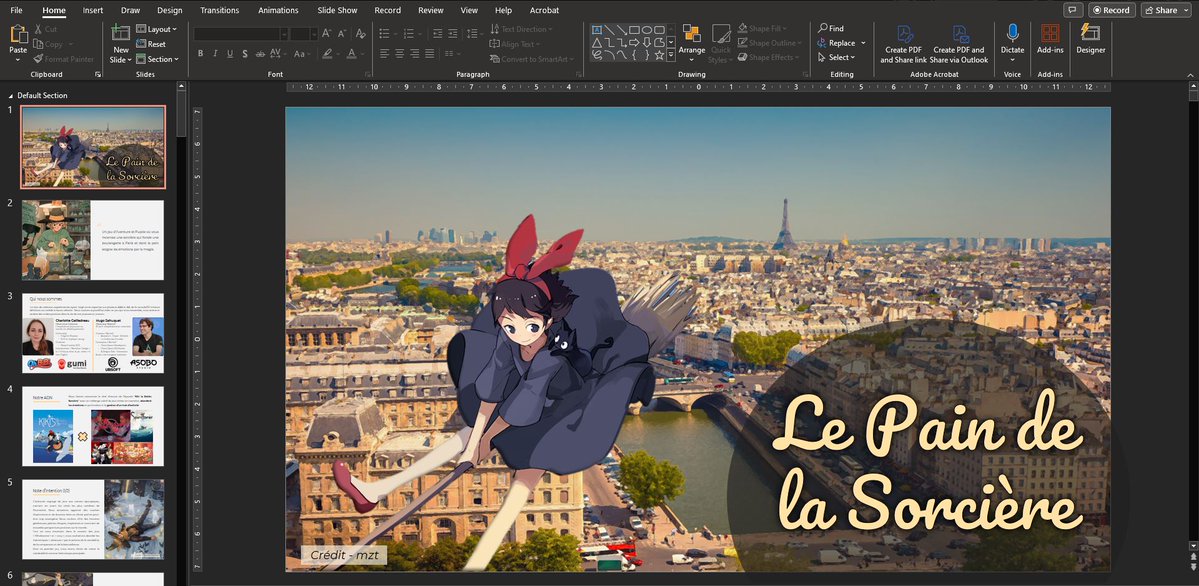 It all begins with a spark. 
This is the very first slide we've ever produced, exactly two years ago, on March 29 2022.

The promise has stayed the same since: a witch opens her bakery in Paris, and our twist is that she can heal emotions with her croissants.✨
#TheWitchsBakery