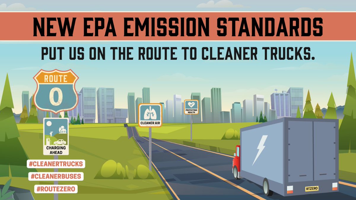 Breaking news! EPA has just announced the newest set of clean truck standards🥳 These standards are a step in the right direction to curb climate pollution, protect our communities across the country and make clean transportation work for everyone!