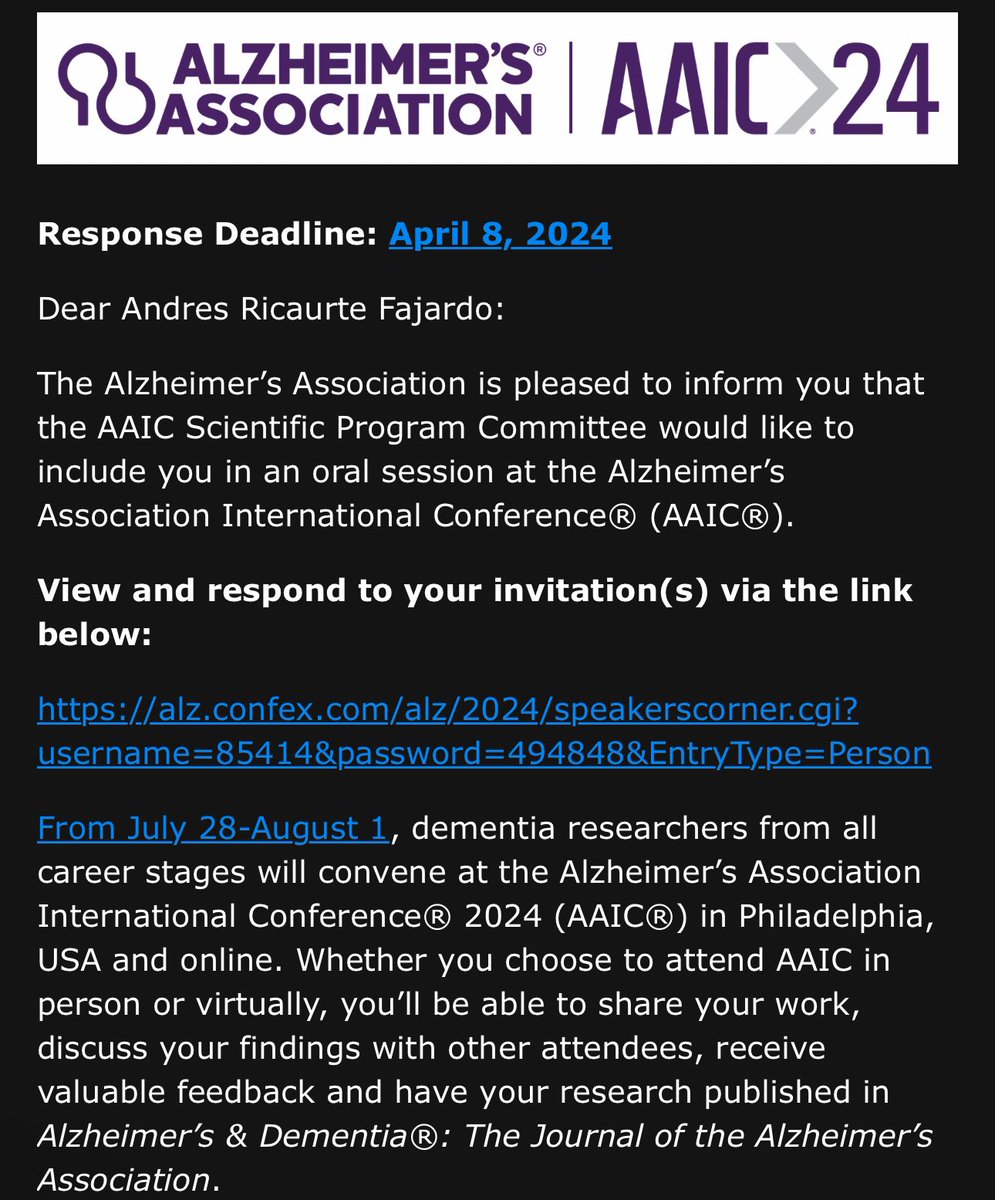 Thrilled to present our work on Arterial spin labeled MRI at the Alzheimer's Association International Conference in Philadelphia and being invited as session chair. Thankful for the great mentorship and guidance of @AnnaNordvig(@WCMCNeurology)and @GloriaChiangMD (@WCMRadiology)