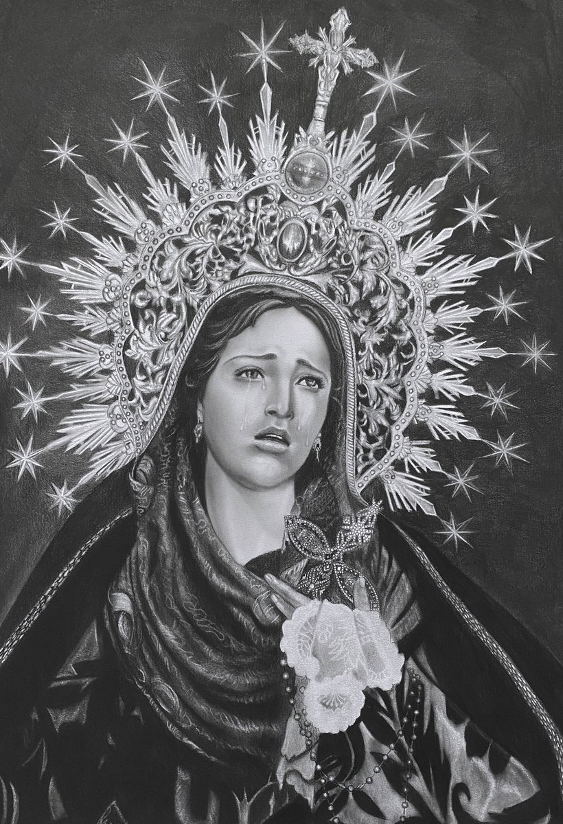 My drawing of 'Our Lady of Sorrows' 
charcoal on paper 18 x 24' 2019

👉See more of my artwork at ericarmusik.com

#ourlady #blessedmother #sacredart #Catholic #GoodFriday2024 #GoodFriday #ourladyofsorrows