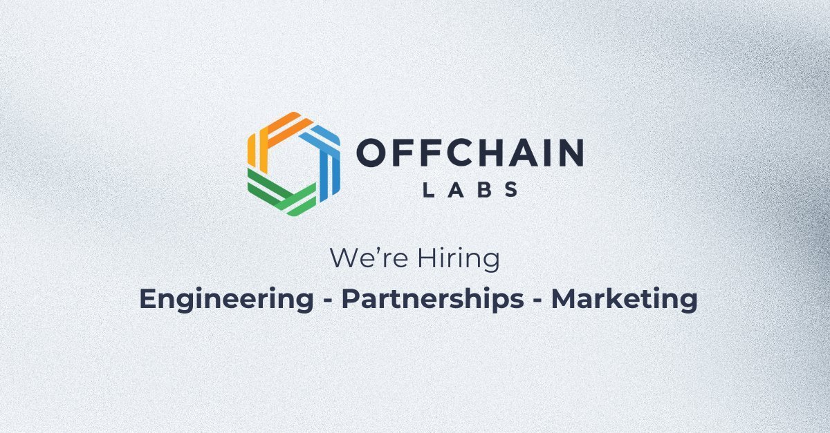 Join an exciting team that is building for the future of Ethereum. Explore roles in Engineering, Marketing, and Partnerships. Apply now! jobs.lever.co/offchainlabs