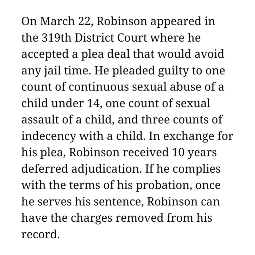 Pastor William Robinson sexually abused a child for 7 years starting when she was only 9 years old. The judge just gave him PROBATION and he will get his record cleared at the end of it. People need to be looking into these judges and their background.