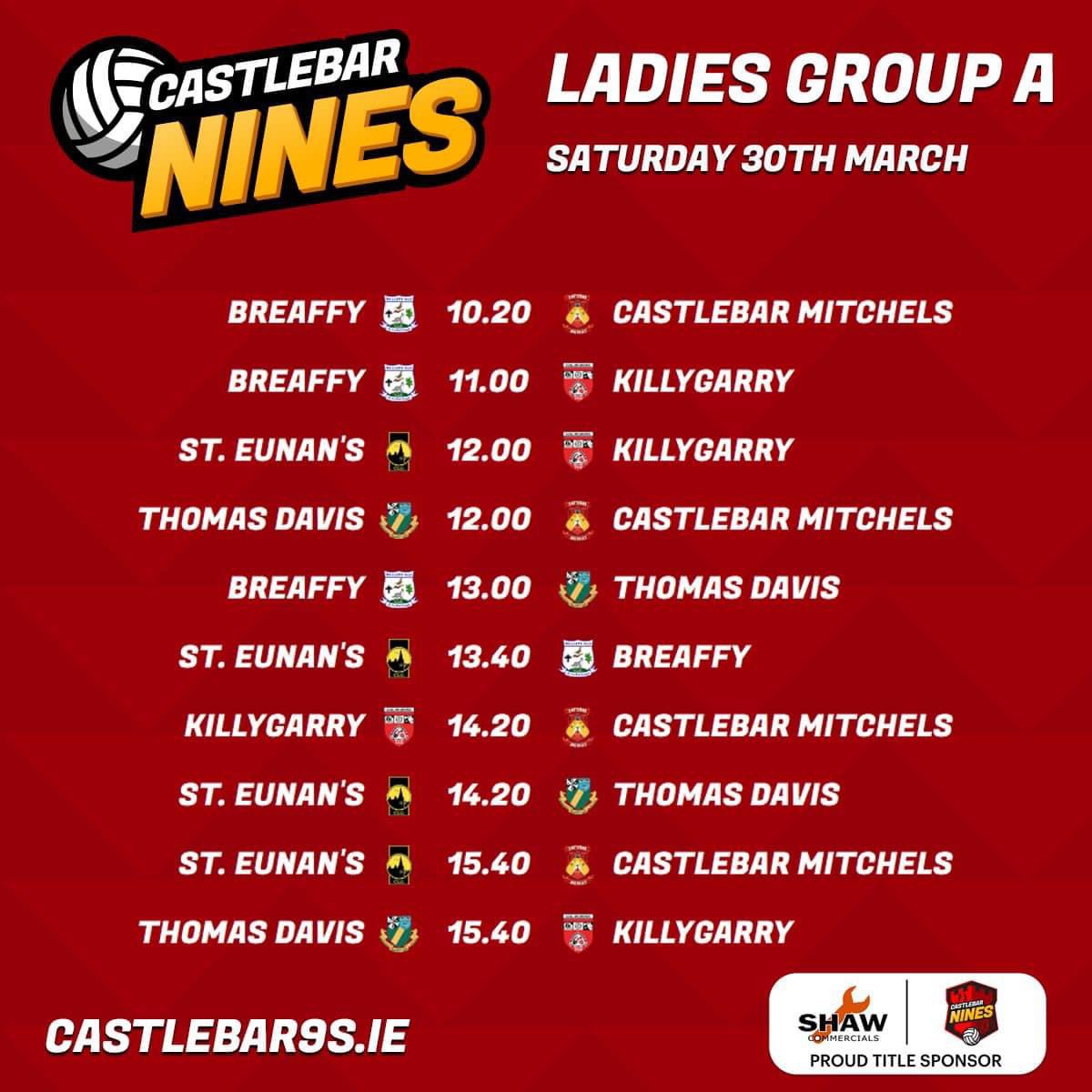 Best of luck to our senior men's + ladies football teams as they take part in the @MitchelsGaa 9's comp this weekend. It looks like a great weekend ahead for all involved!