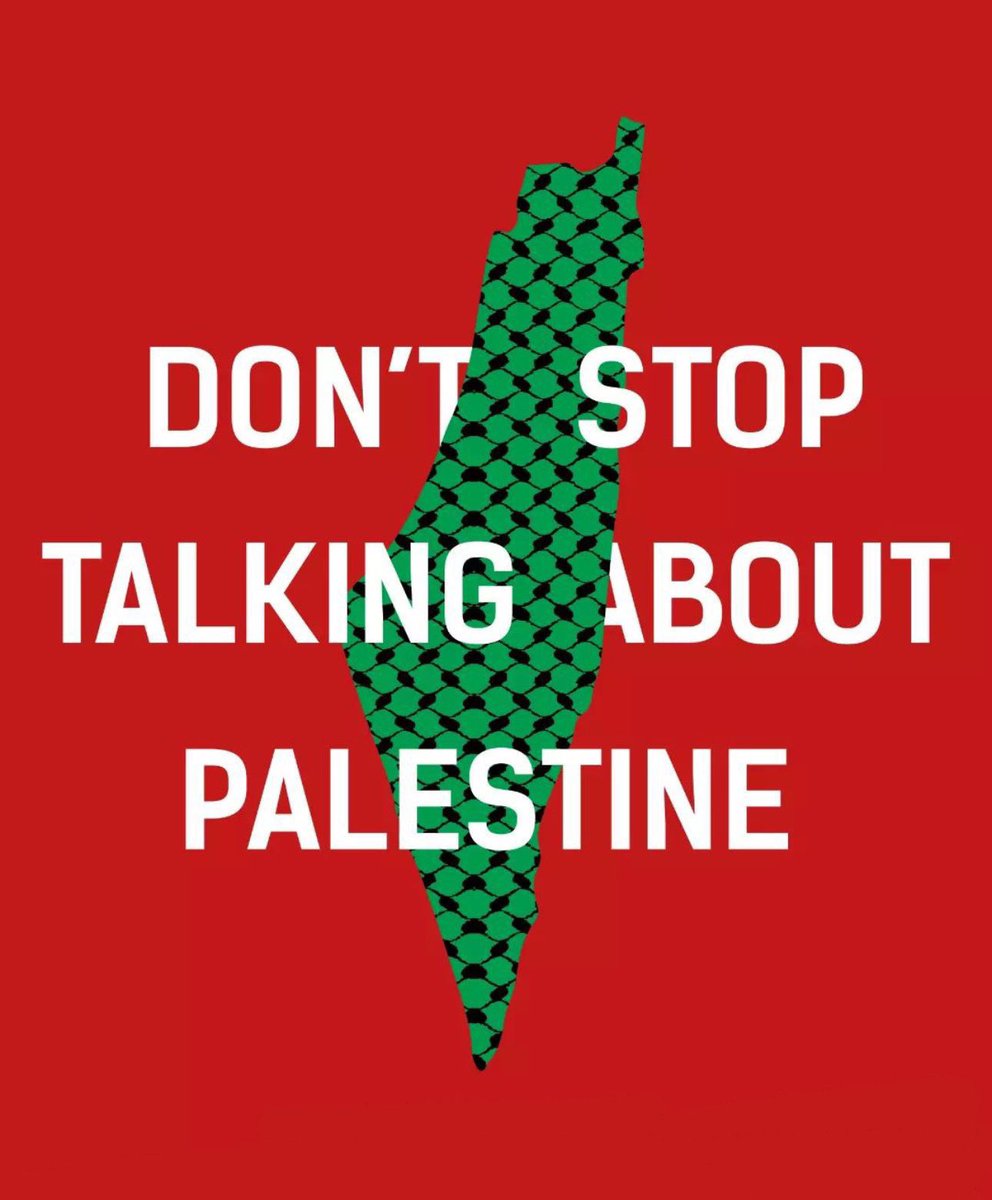Hoy y siempre.

#StopGazaGenocide
#StopKillingKids
#StopBombingHospitals
#DontStopTalkingAboutPalestine