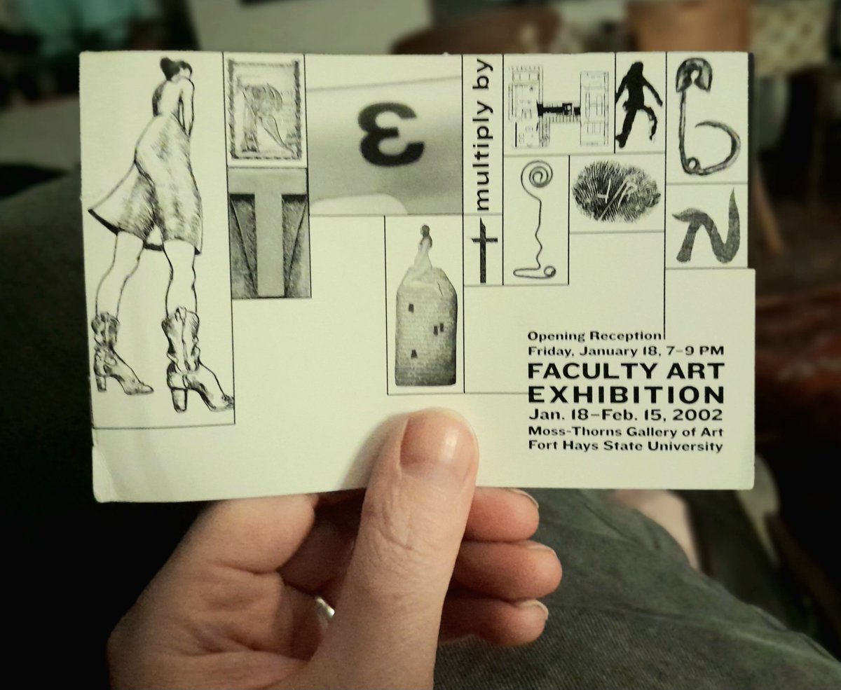 What is your bookmark? Mine is a 22 year old invite to an art exhibition in Fort Hays State University, Kansas.