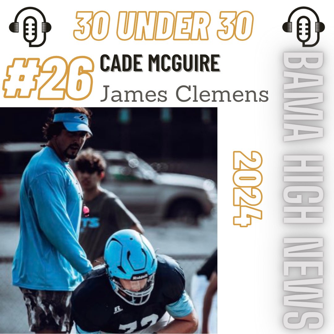 @BamaHSNews #30Under30 2024 #26 Cade McGuire (@JCJetsFootball) Nominated by: @Coach_ABurke @CoachC_McGuire