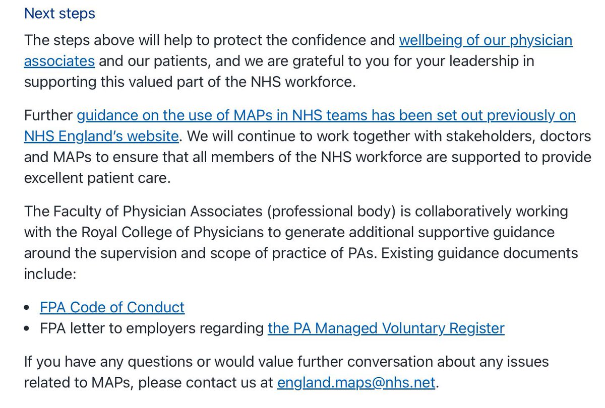 Better late than never @NHSEngland advise GPs on how to supervise PAs and stop them replacing doctors Someone should have a word with all @rcgp members and @ClareGerada et al england.nhs.uk/long-read/ensu… @drmattuk @DrSteveTaylor @Parody_RCGP @ExplosiveEnema2 @Xeon4f145d96s1…