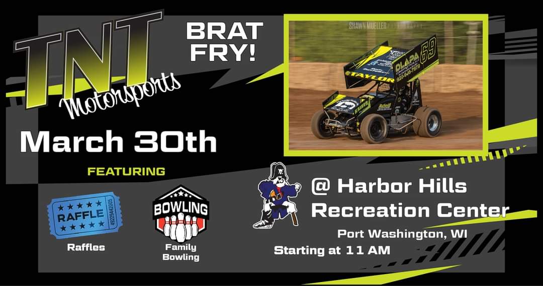 Tomorrow at Harbor Hills Recreation Center in Port Washington the TnT Motorsports Team will be having their annual brat fry to kick off the 2024 racing season.
Our car will also be on display weather permitting.