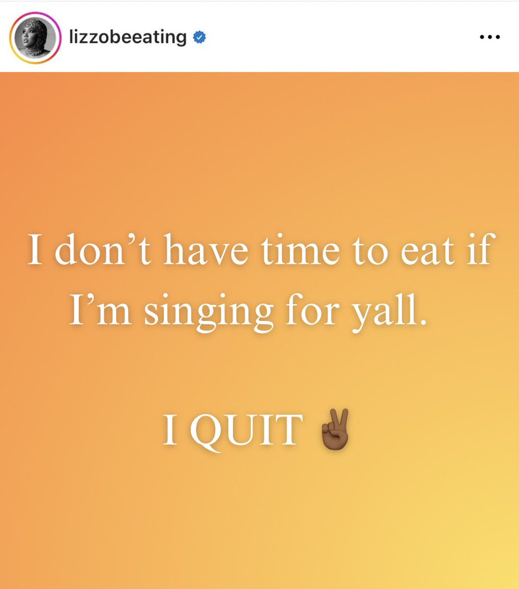 Lizzo announces that she is quitting music via heartbreaking new Instagram post.