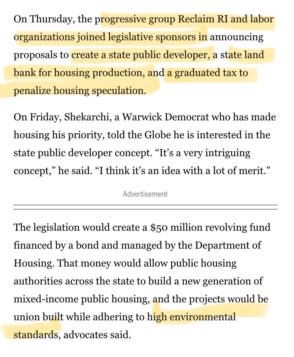 Related: building trades unions join progressive group in a different push for new public housing: a state public housing development fund for Rhode Island. Idea that unions opposed to big new development, w/ enviro standards in mind, is simply off base.