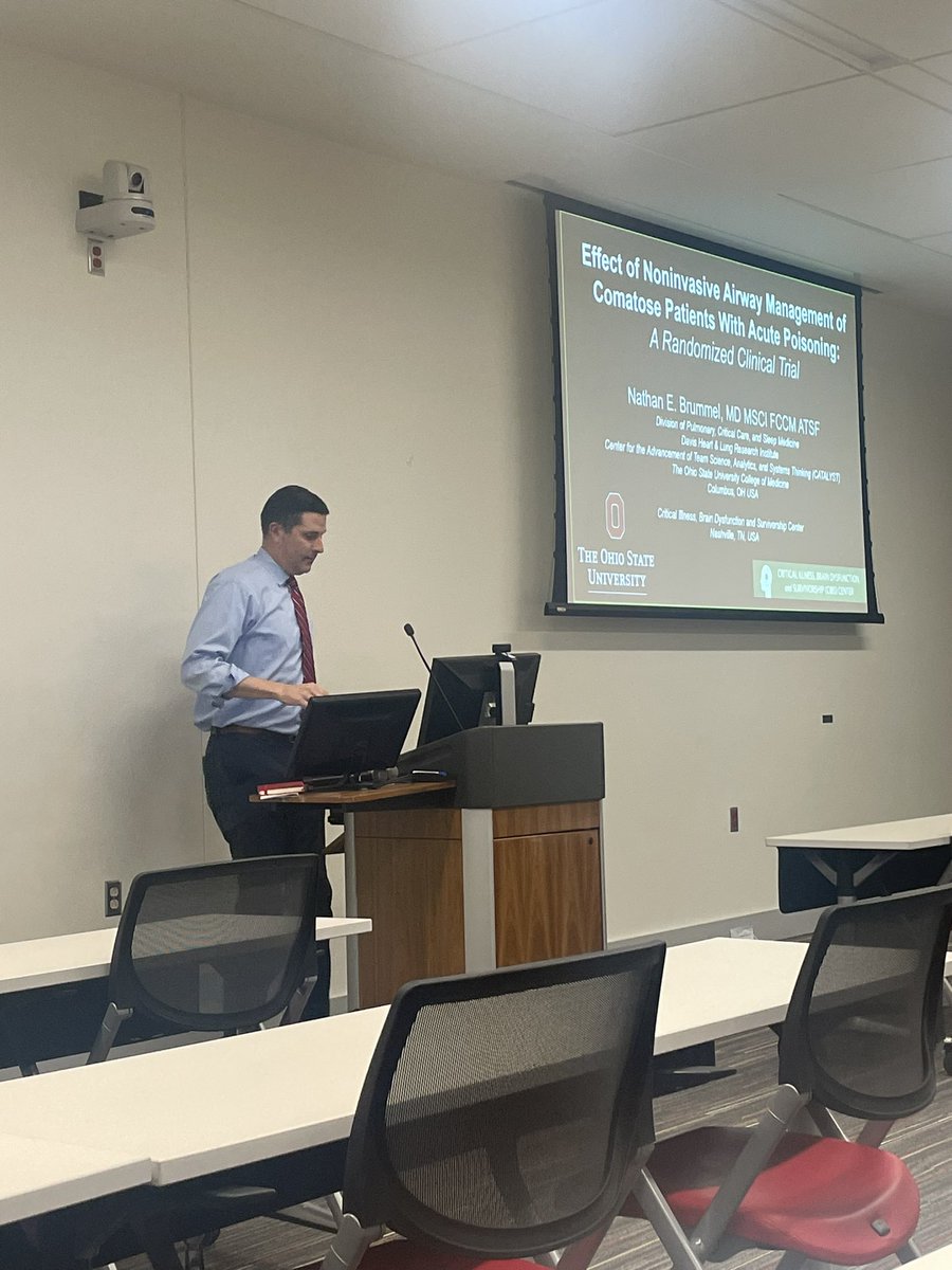 We had a great Critical Care Grand Rounds Journal Care today thanks to Dr. Brummel - lots to think about and to consider when considering intubation!
