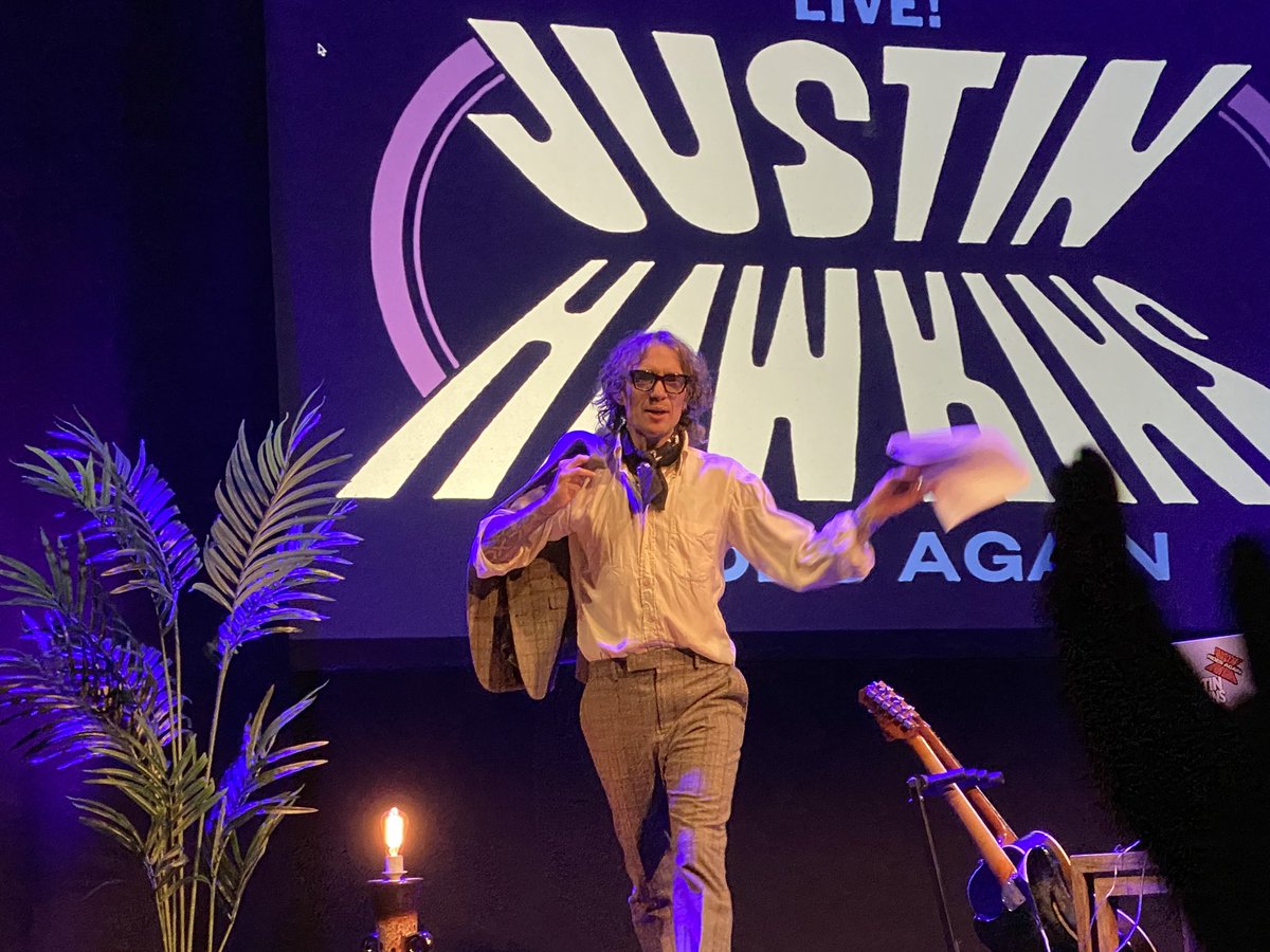 My 1st ever podcast event @JustinHawkins Rides Again Laughing all night @The_Lowry