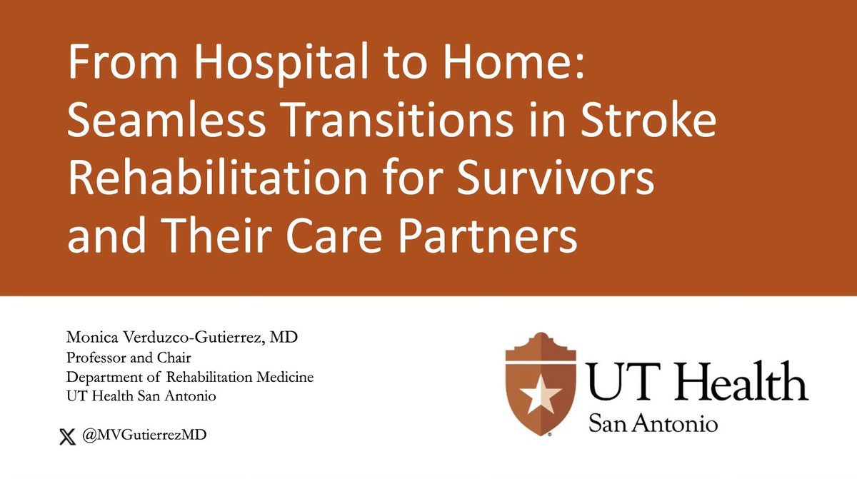 Gave a talk today for @TexasHHSC for their Texas Brain Injury Conference. Discussed Seamless Transitions in Stroke Rehabilitation. Love to talk #Physiatry and how we collaborate across the continuum for best outcomes for persons with brain injury! #BrainInjuryAwarenessMonth