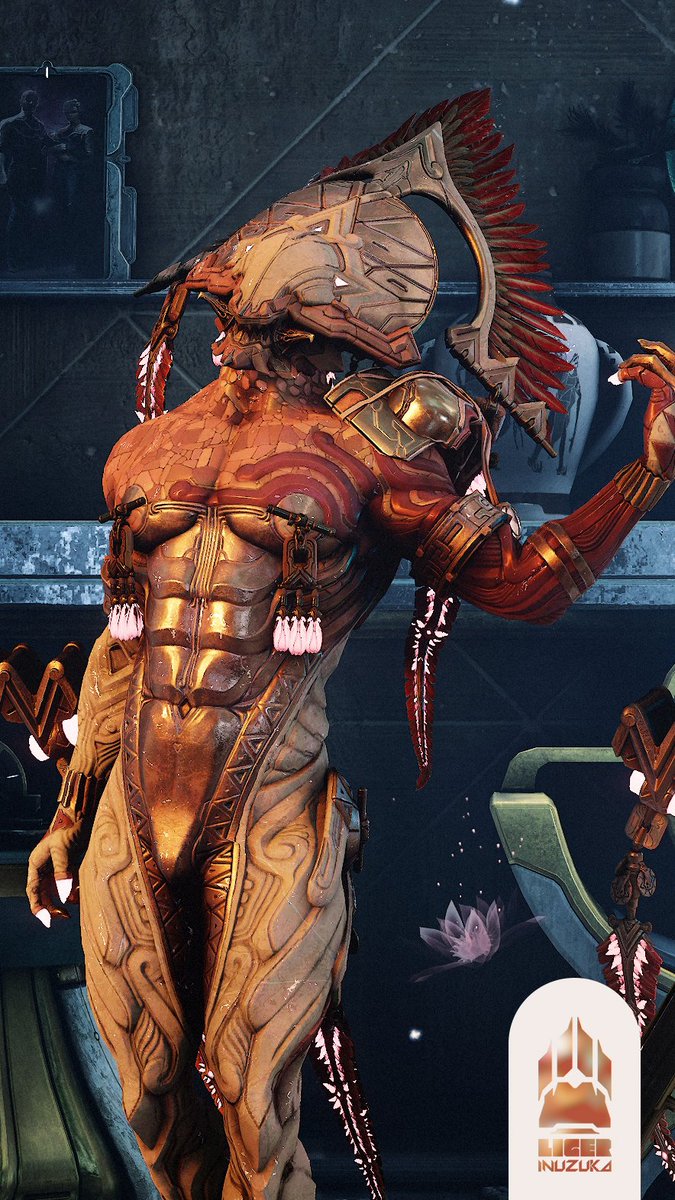Our #Warframe Styanax deluxe skin is out! Please show us your fashion frame! While our favorite colors are turquoise and red, we also love some peachy, rose gold palettes as you can see. 🌺🌸🌷