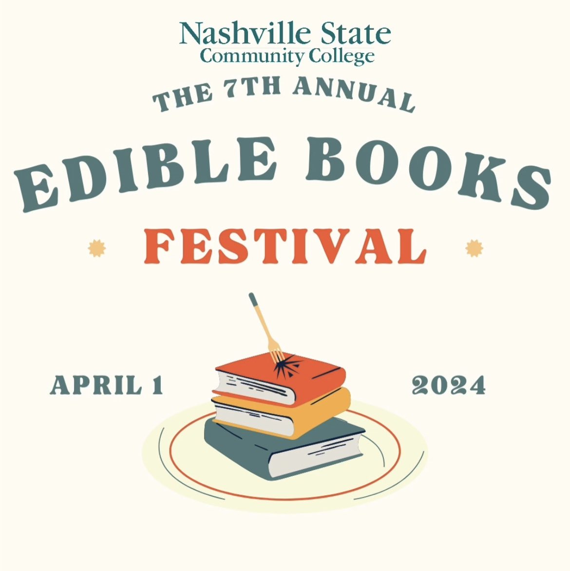 Join the Nashville State Library on April 1 for the annual Edible Books Festival! Details: facebook.com/share/kcvCG5g9… #NashvilleState