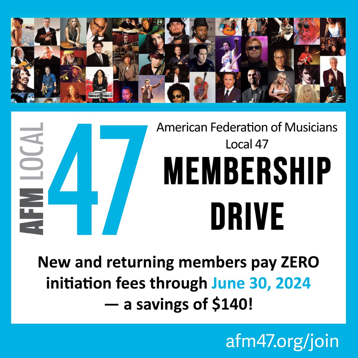 📢Announcing our #AFM47 Spring Membership Drive 📢 It pays to be #UnionStrong. Learn more & join @ afm47.org/join