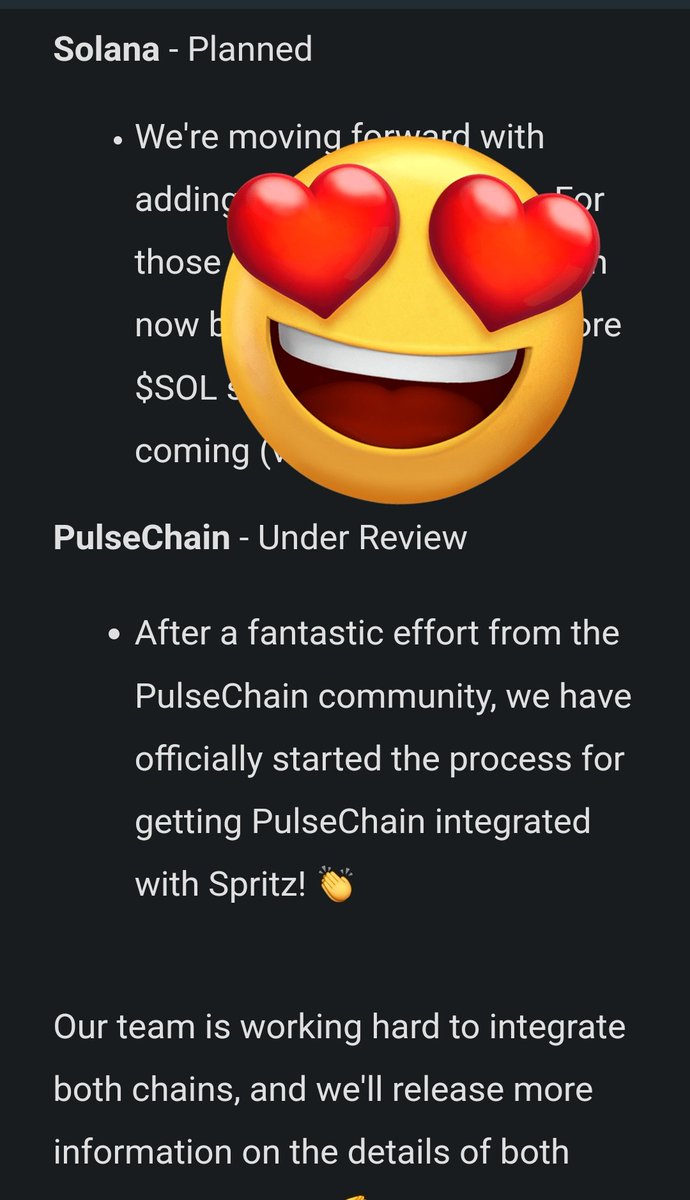 dolomiteHEX's tweet image. IMHO, @CryptoCoffee369 forget that idea to beg/pay a CEX to support #PulseChain...

Instead, let&apos;s support and make @spritzfinance HUGE!!!!!!