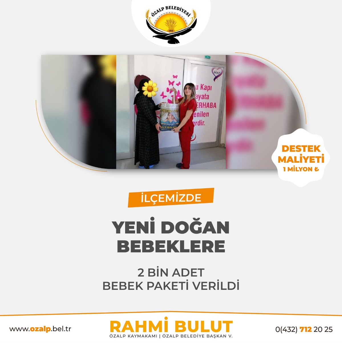 📍Belediyemizce,

📌İlçemizde yeni doğan yavrularımıza 2️⃣ bin adet bebek paketi,
📌Mart ayı içerisinde 200 adet “Hoşgeldin Bebek” paketi,
📌Diyabet hastalarına 5️⃣0️⃣ adet şeker ölçüm cihazı ve 5️⃣0️⃣ adet strip,
📌Çocuklarımıza 1️⃣0️⃣0️⃣0️⃣adet zeka oyunları ve oyuncağı dağıtımı yaptık.